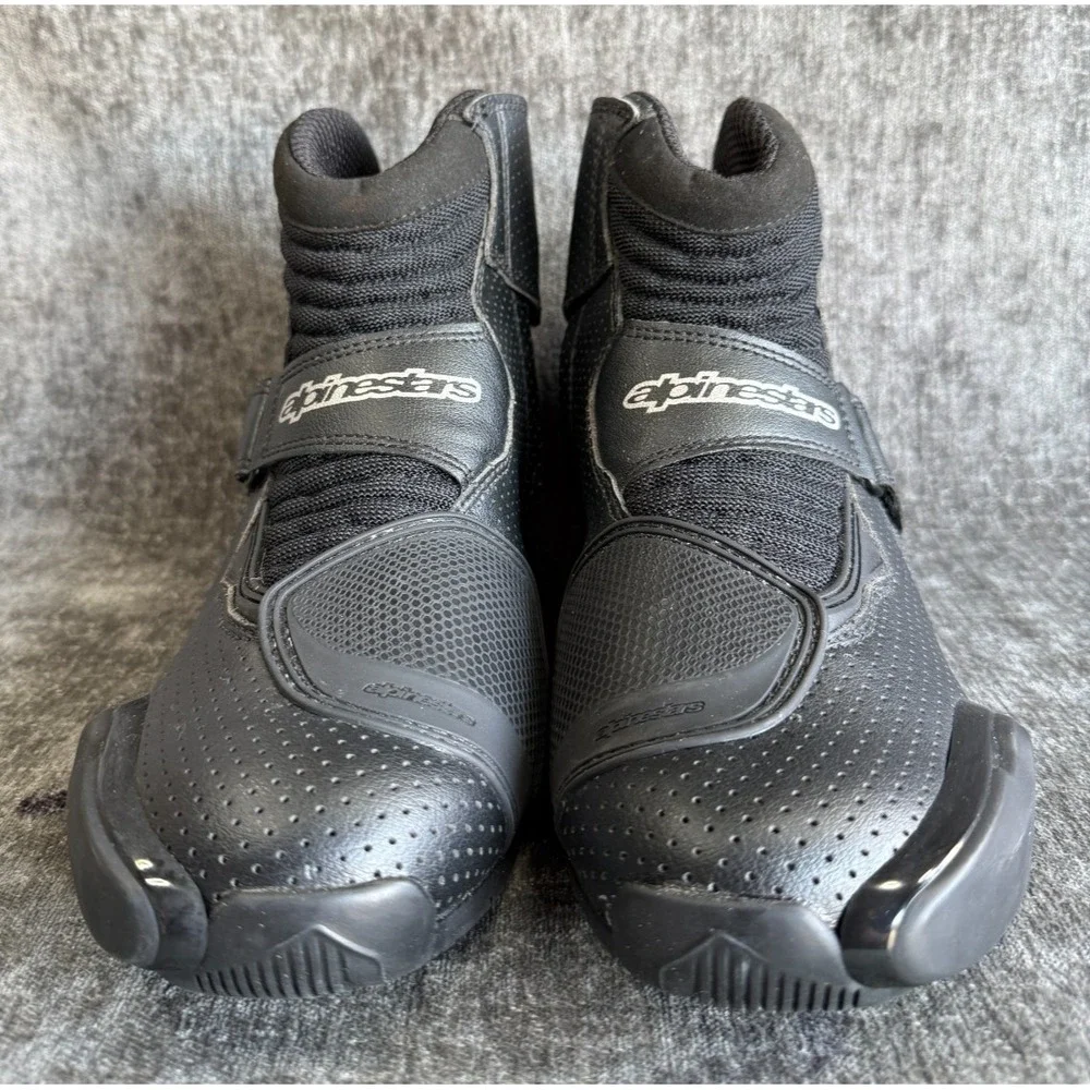 Alpinestars SMX-1 R Vented Motorcycle Boots Black Mens Size US 9 EUR 43